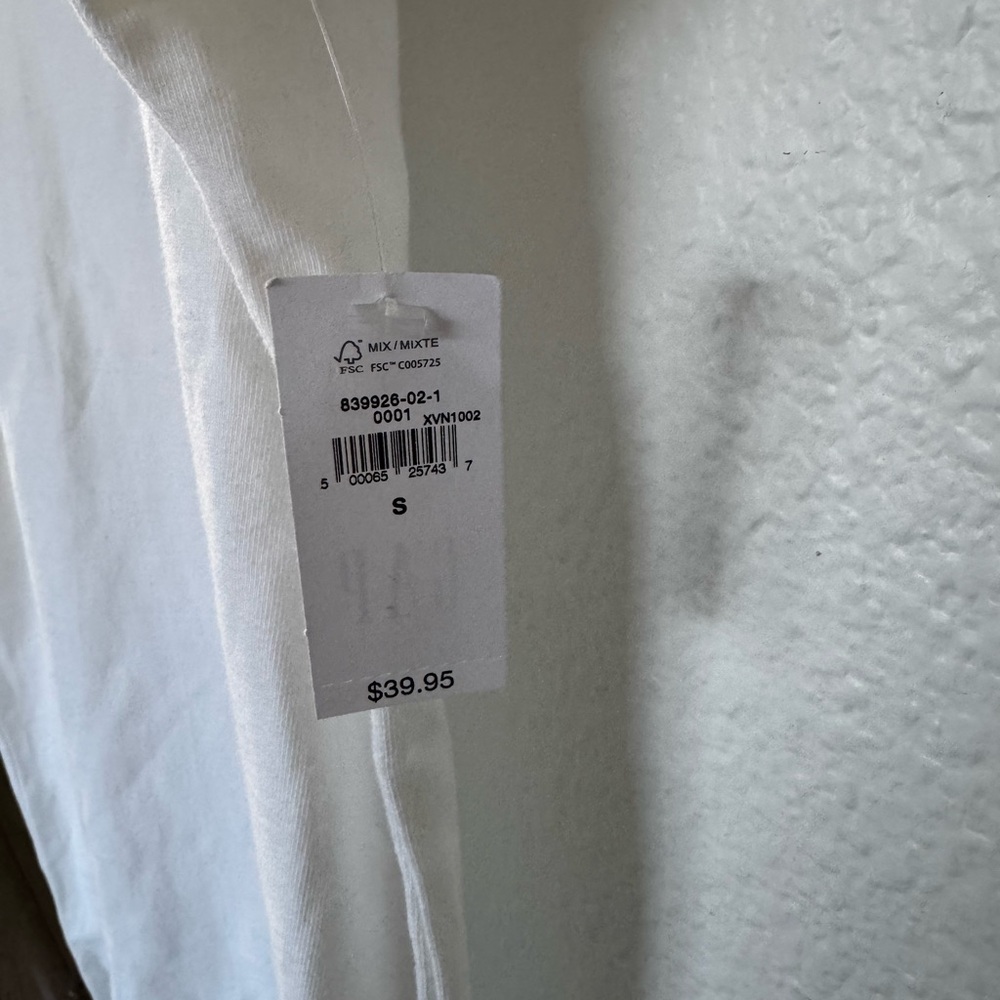 NWT Gap 100% Cotton Casual White T-Shirt Dress with Pocket Women’s Small - Picture 4 of 7